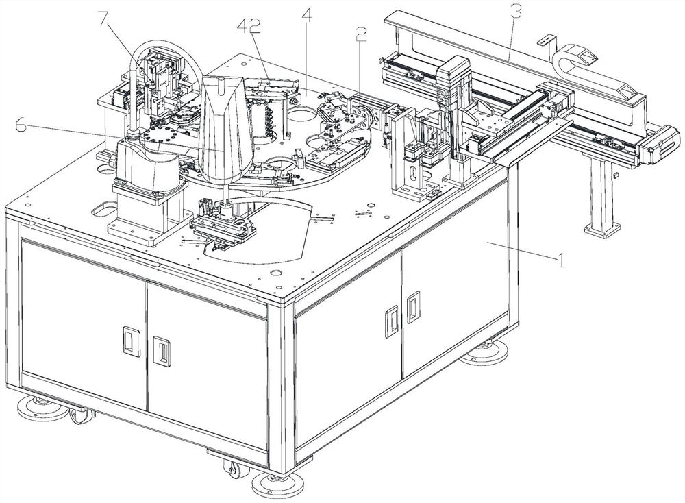 Quick material taking and placing mechanism and automatic laminating all-in-one machine applying same