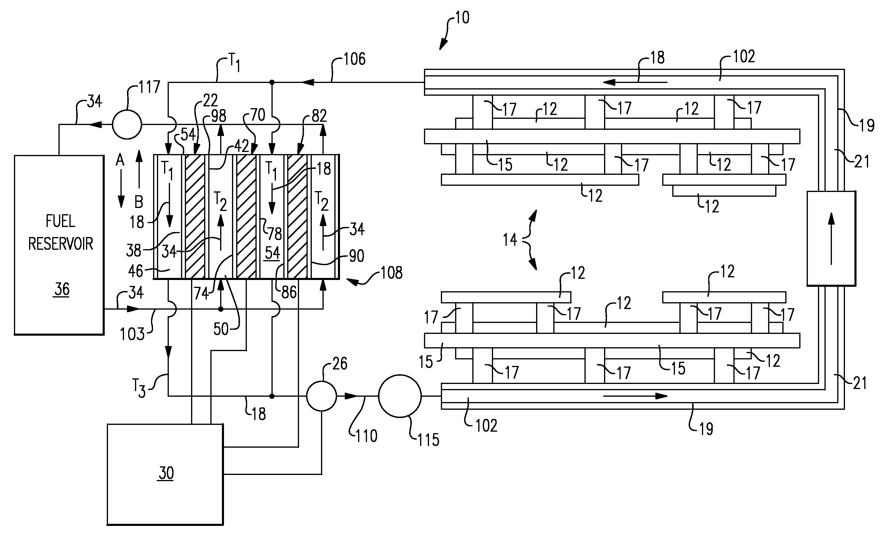 Heat exchanger assembly for an aircraft control