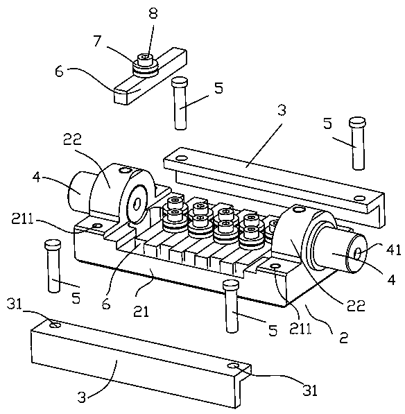 Quick stripping device of oxide scale of stainless steel wire