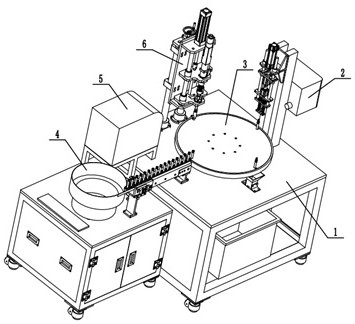 An automatic iron core expansion screw assembly machine