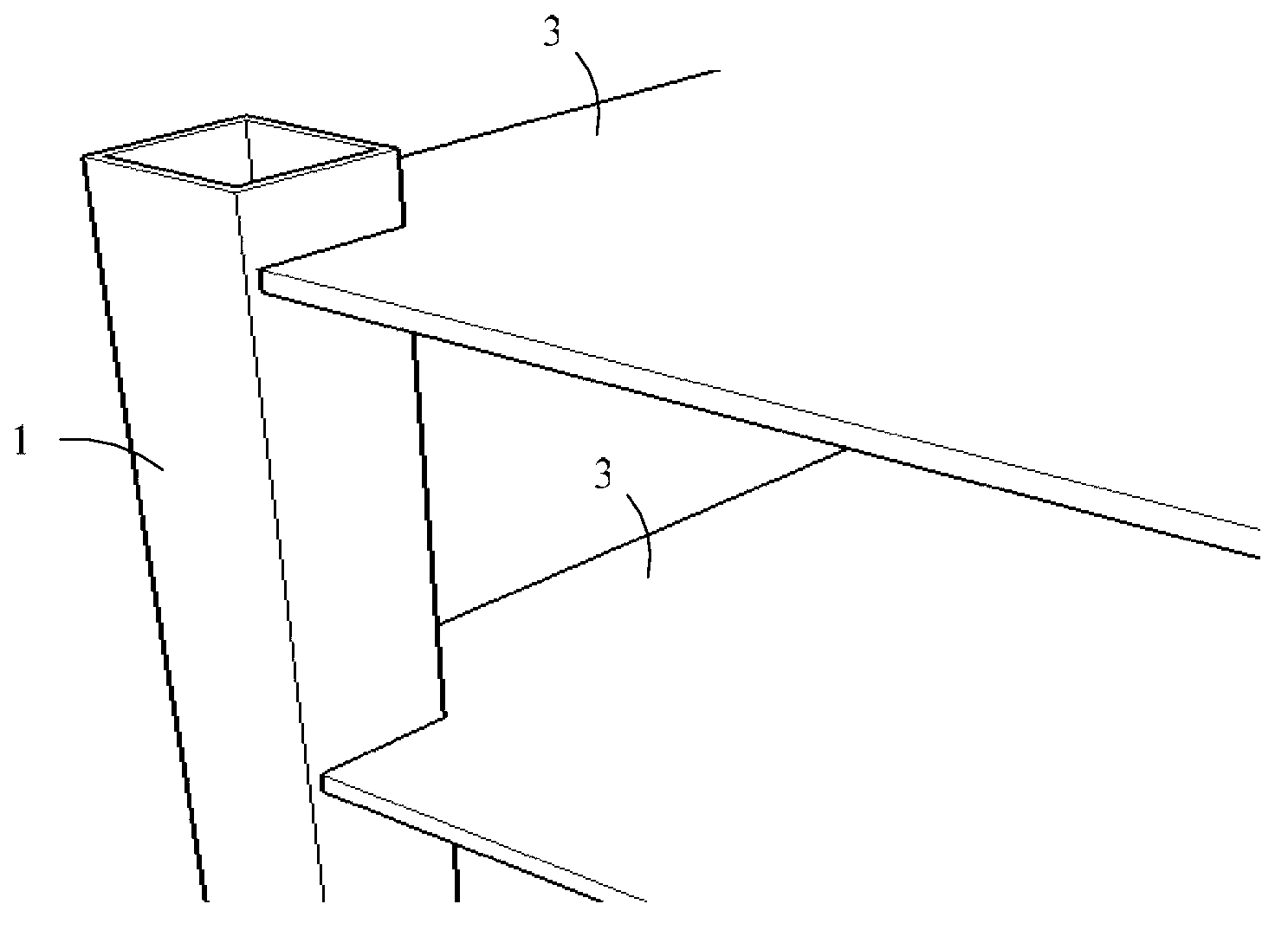 Embedded interpenetration type structural member and embedded interpenetration type structural member for paper furniture