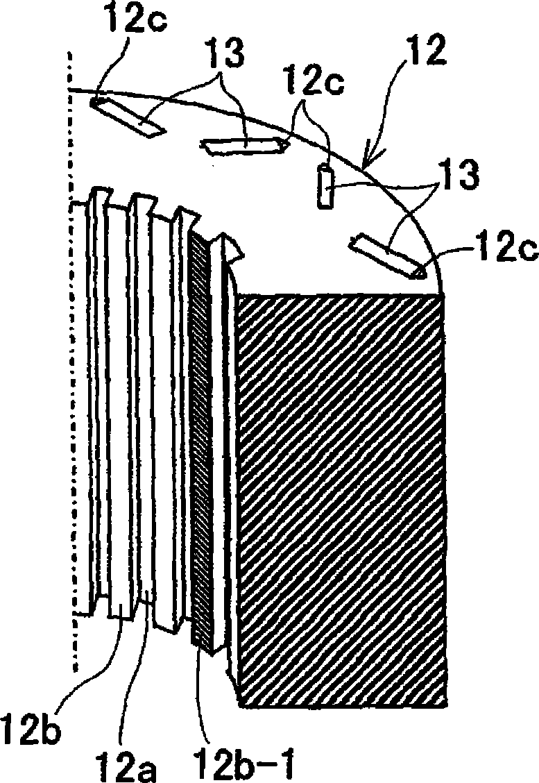 Rotor core and method of fastening rotor core and rotary shaft