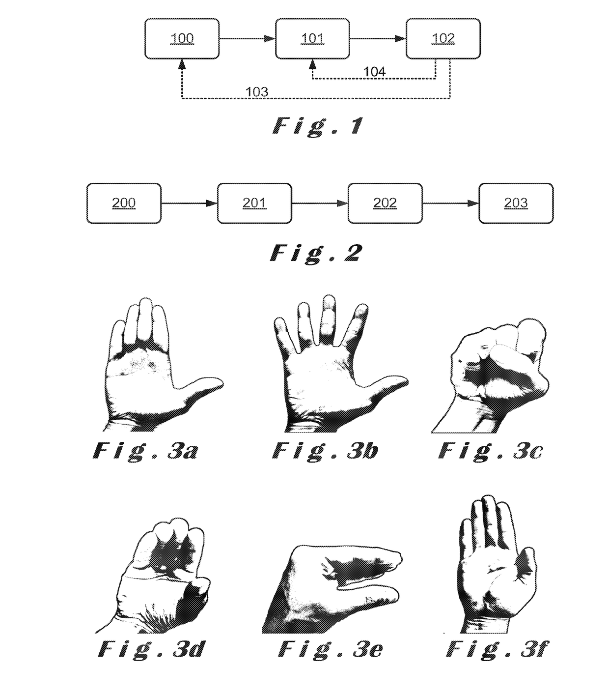 Method and system for human-to-computer gesture based simultaneous interactions using singular points of interest on a hand