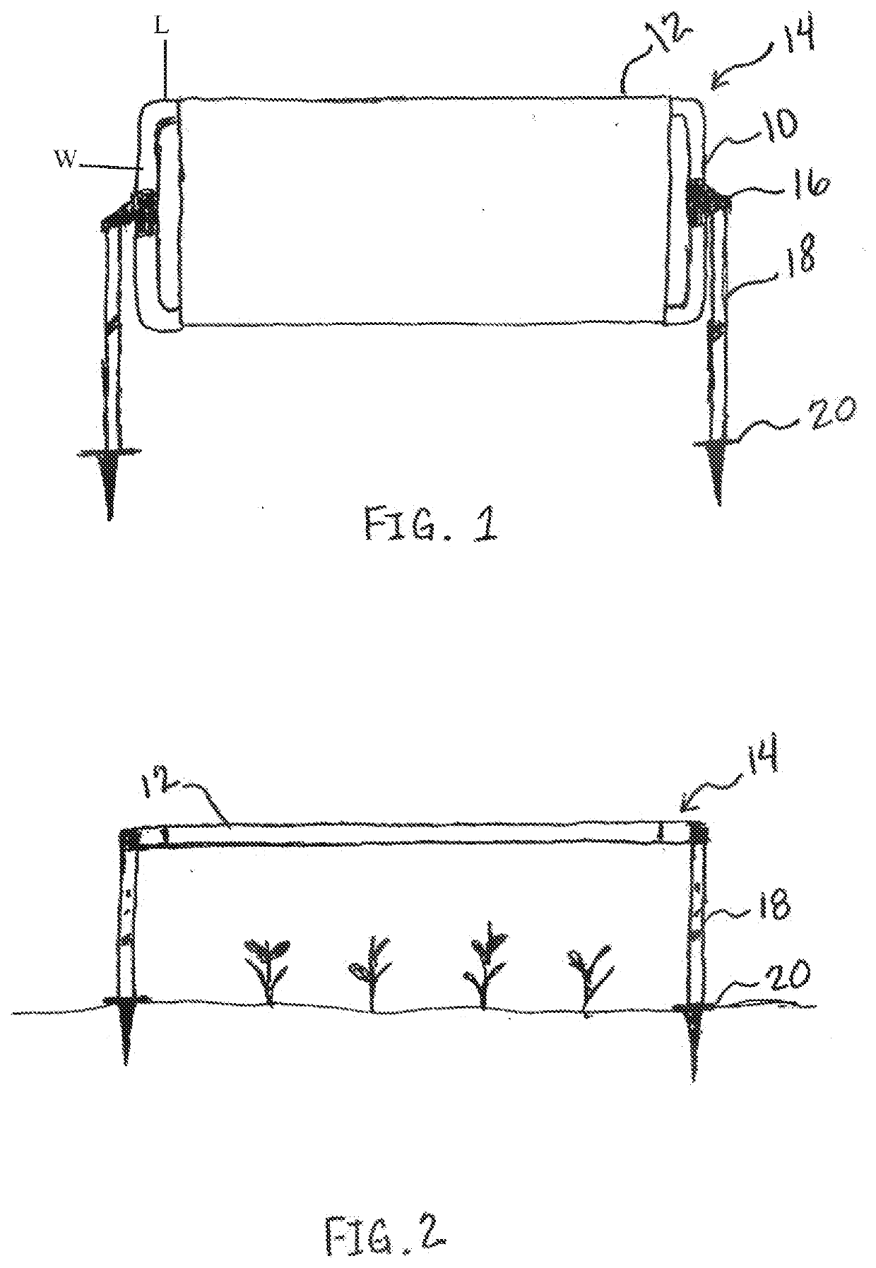 Portable, adjustable, garden shade and weather protection panels