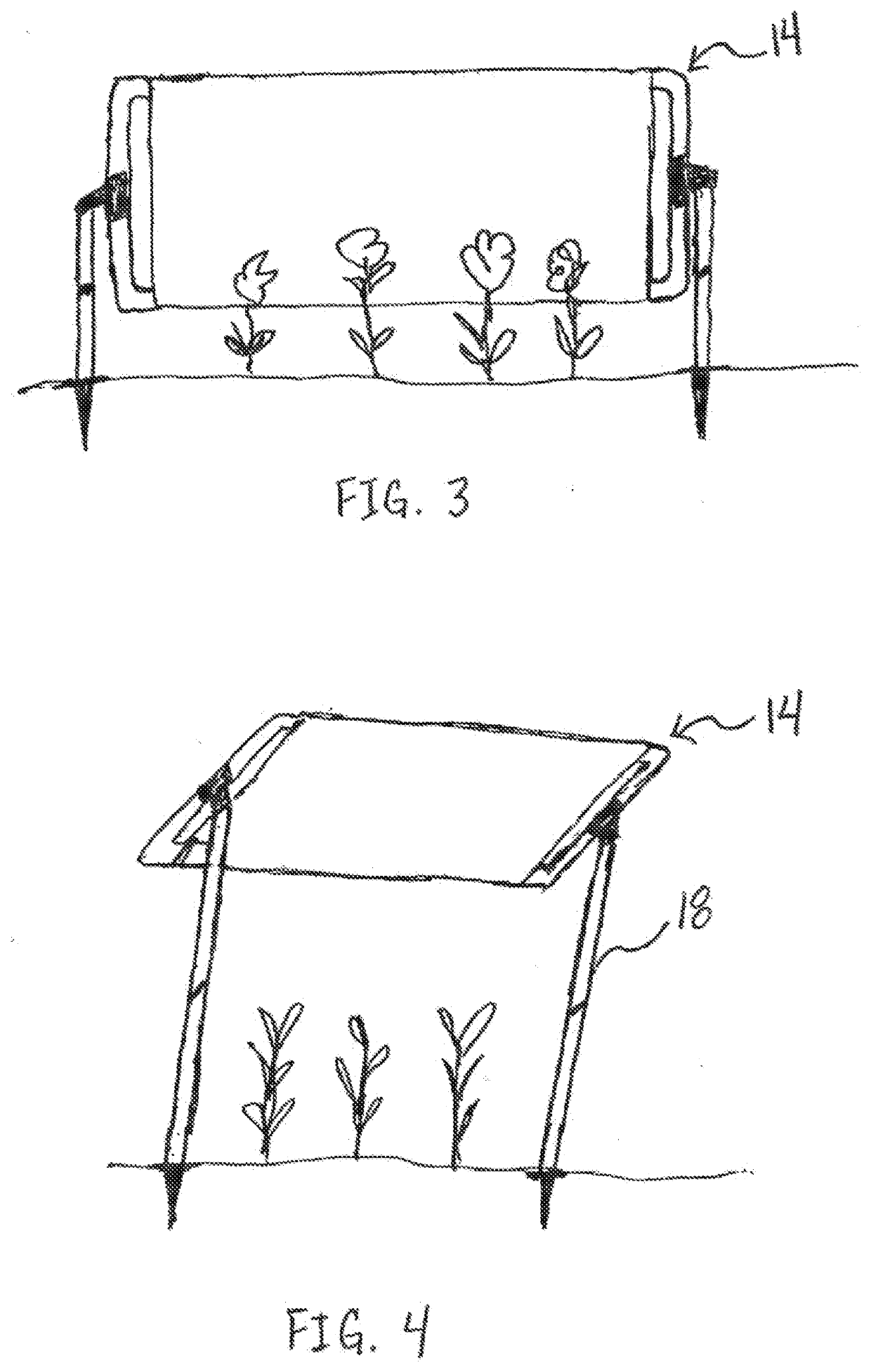 Portable, adjustable, garden shade and weather protection panels