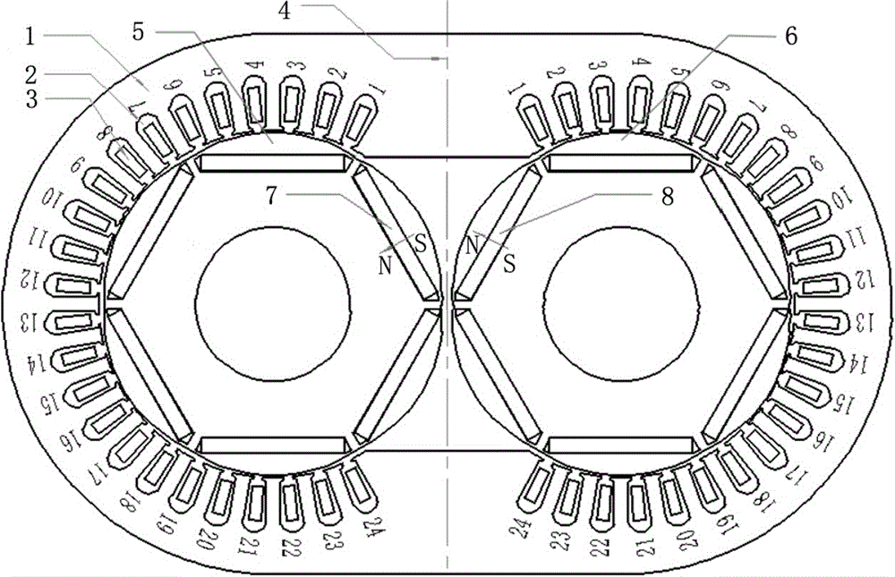 Parallel dual-driving connected permanent magnet motor twin-screw pump system