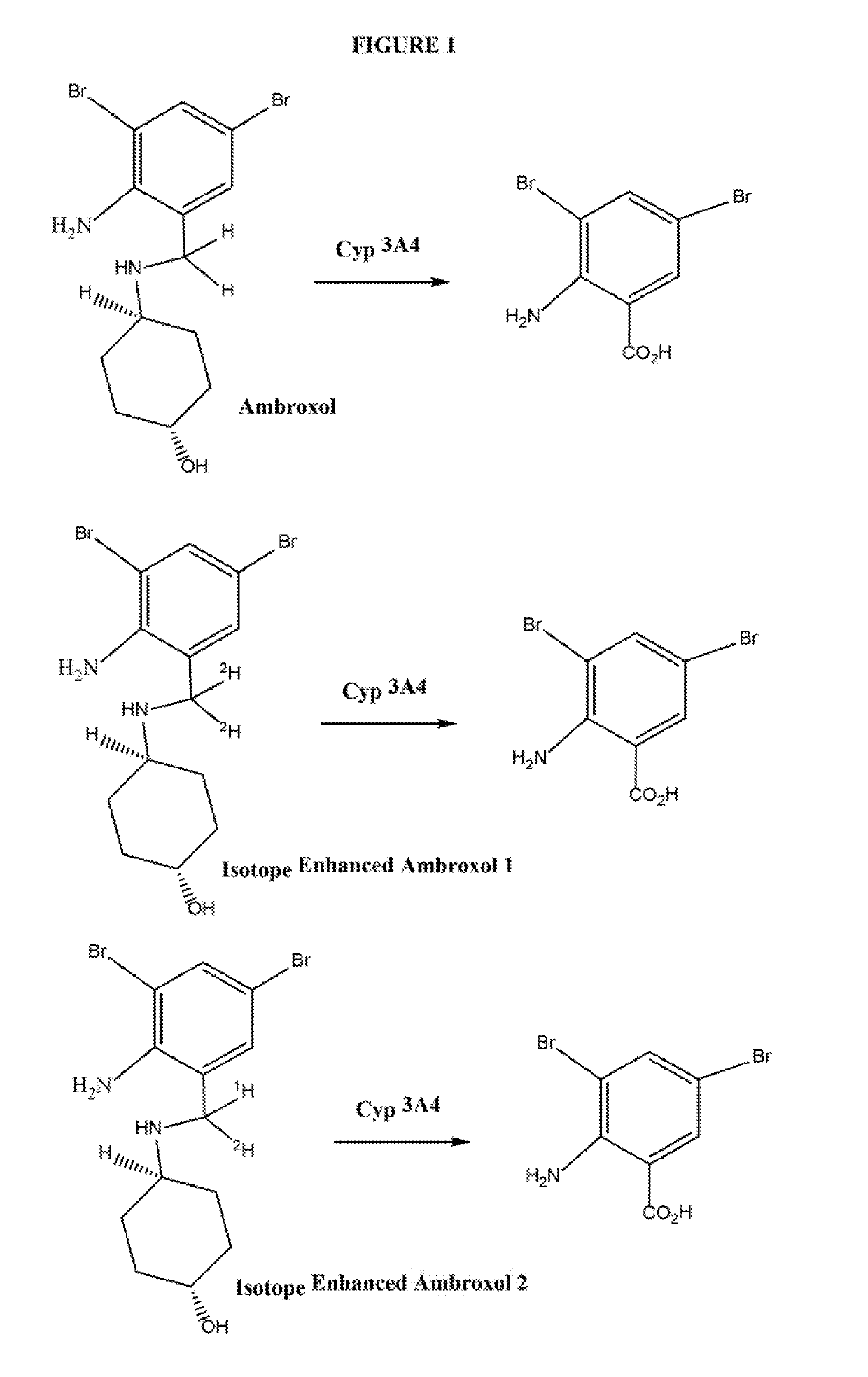 Isotope enhanced ambroxol for long lasting autophagy induction