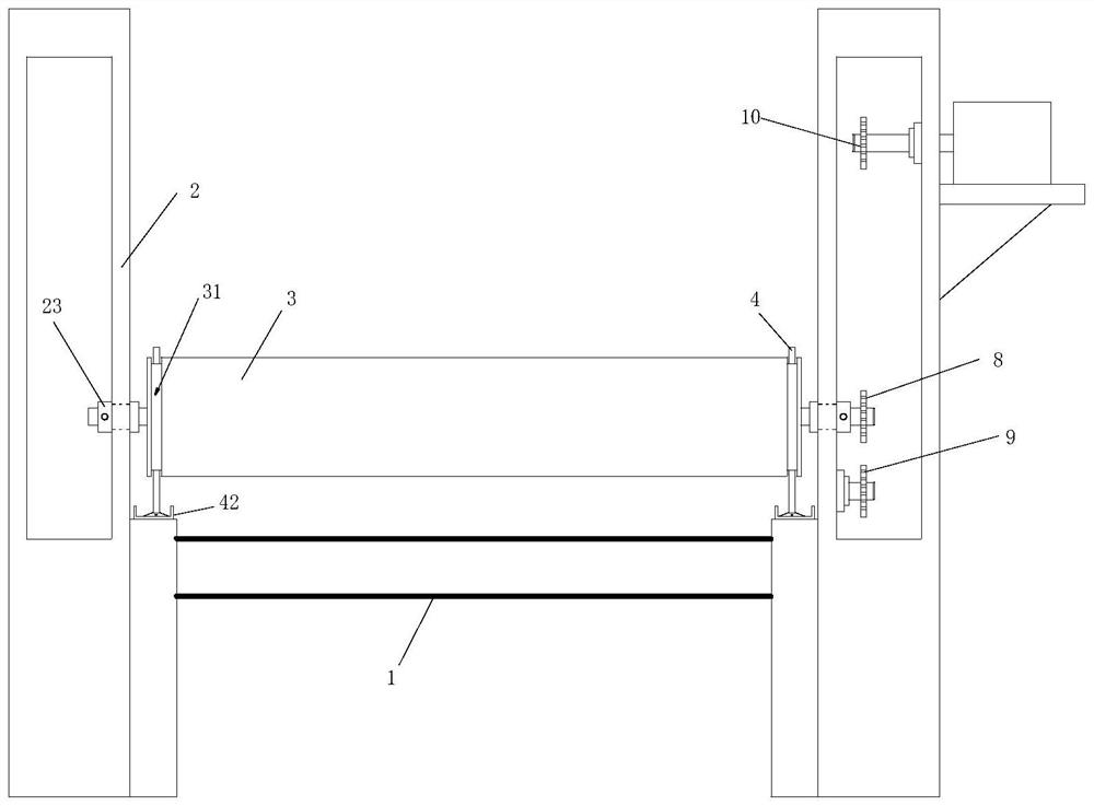 Gluing device for paper tray feet