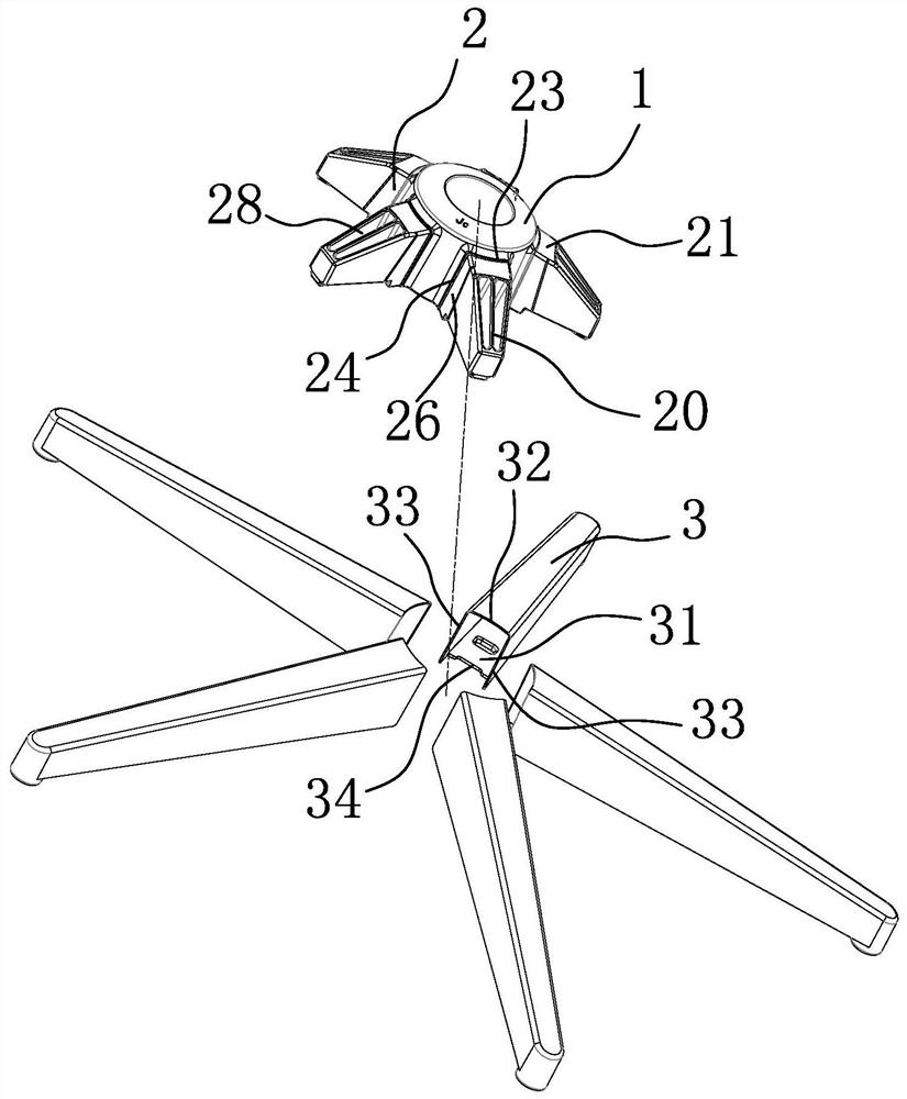 Combined detachable chair leg