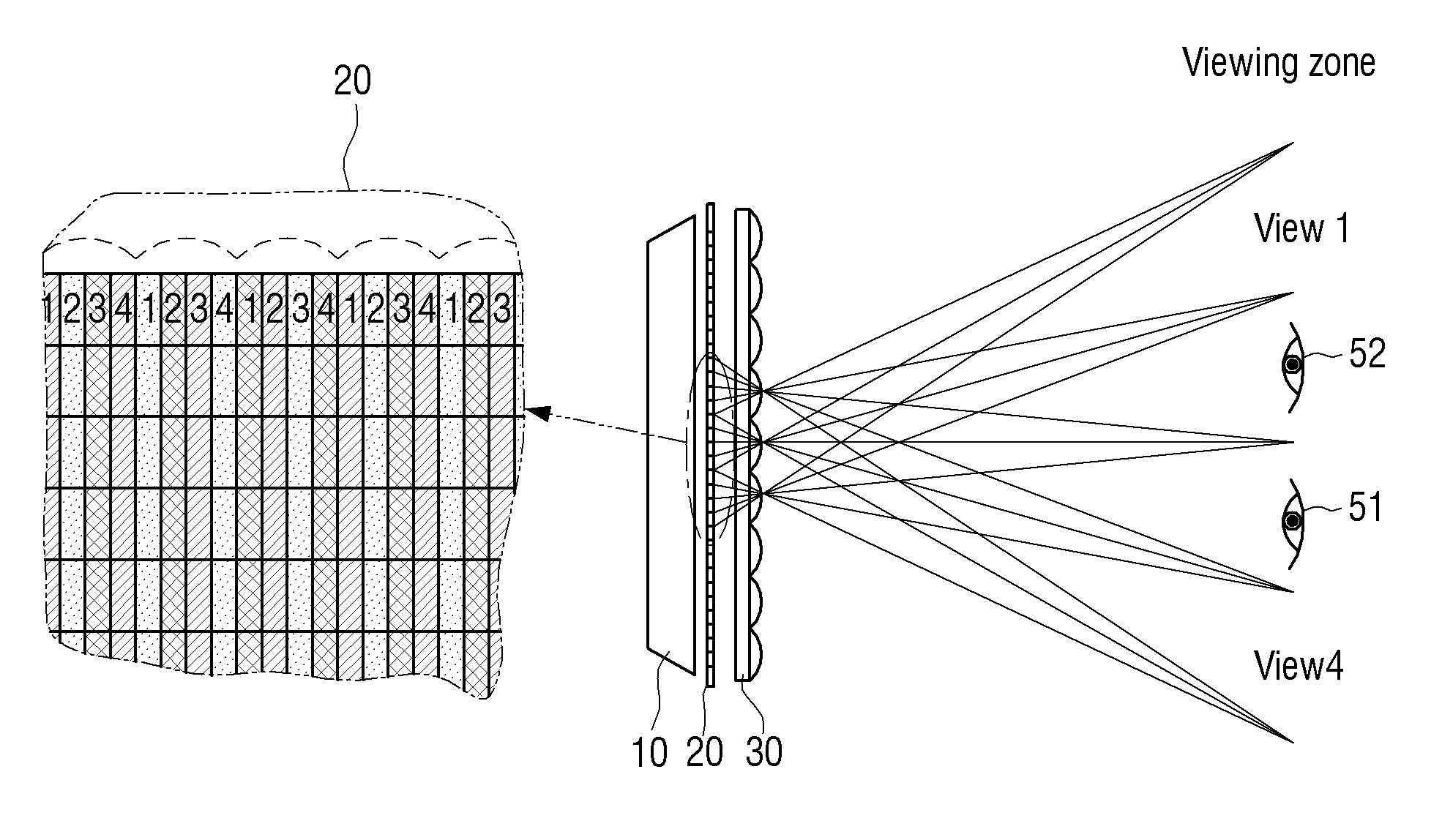 Multiview image generating method and multiview image display apparatus