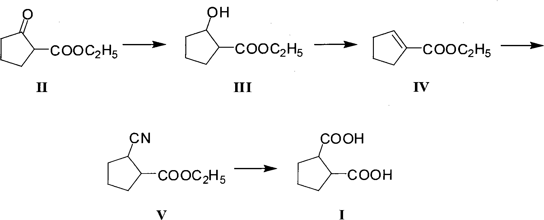 Method for preparing intermediate 1,2-dicarboxylicacid of antidiabetic medicine gliclazide