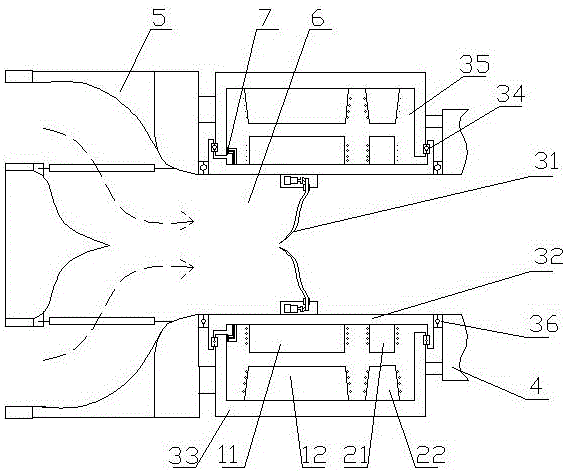 Horizontal type middle-hollow forwardly-mounted movable-blade axial-flow type hydro-generator and work doing method thereof