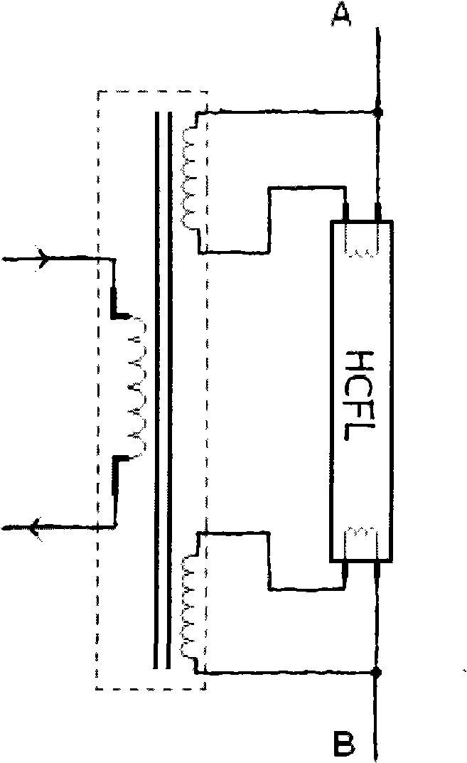 Hot cathode fluorescent lamp filament current control circuit