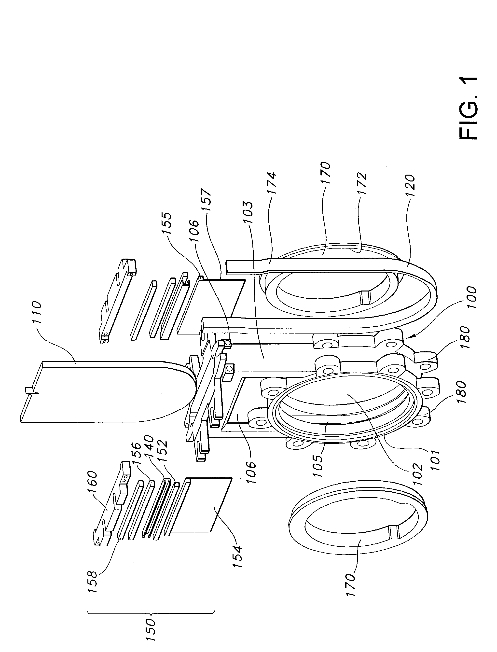 Injectable packing unit in a single knife gate body