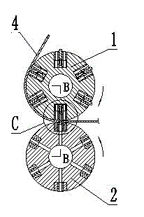 Assembled rotary blanking die