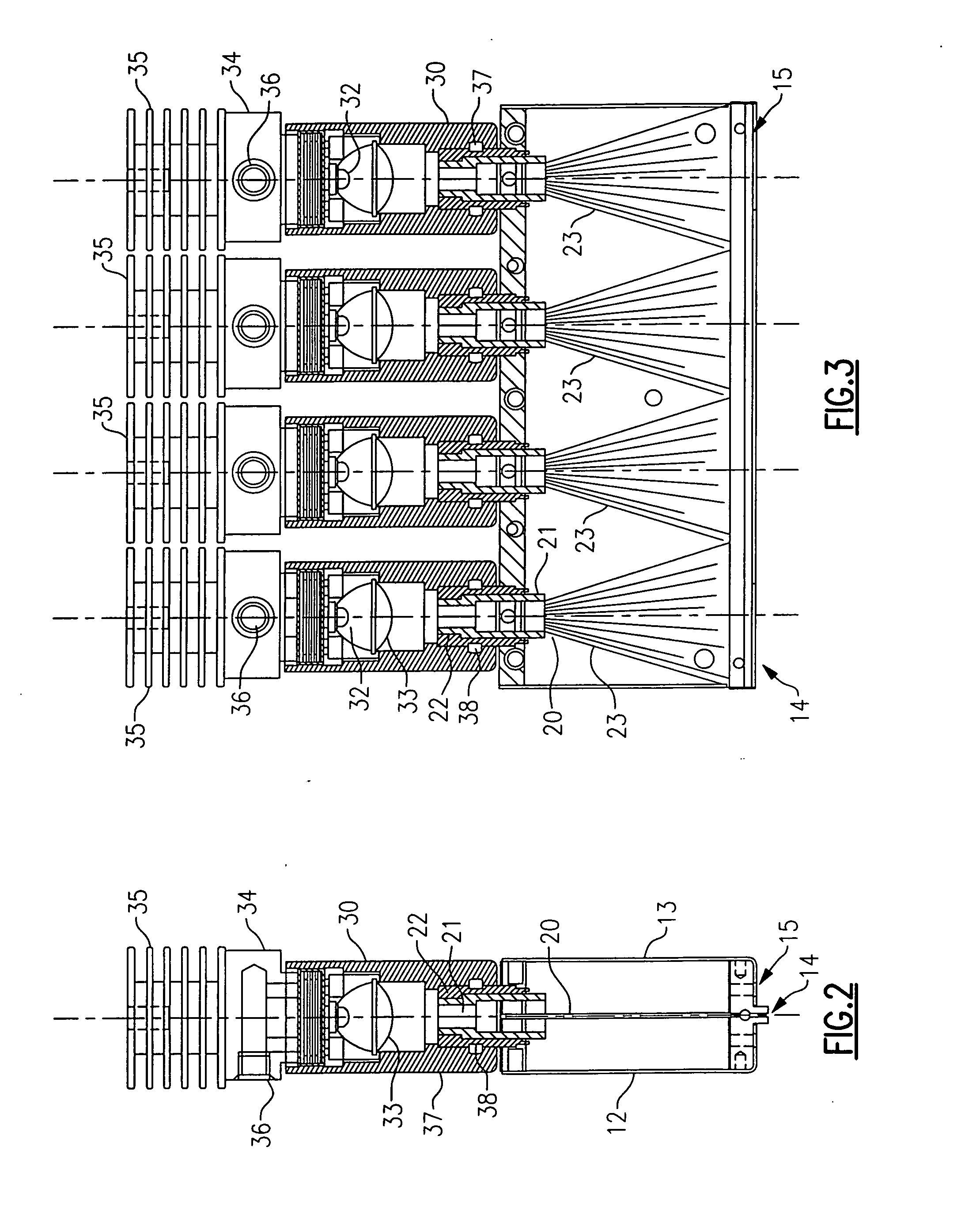 Modular optical light line unit