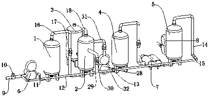 Two-stage series pressure swing adsorption biogas purification system capable of improving methane recovery rate