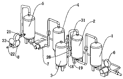 Two-stage series pressure swing adsorption biogas purification system capable of improving methane recovery rate