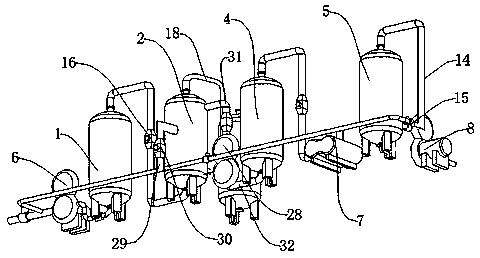 Two-stage series pressure swing adsorption biogas purification system capable of improving methane recovery rate