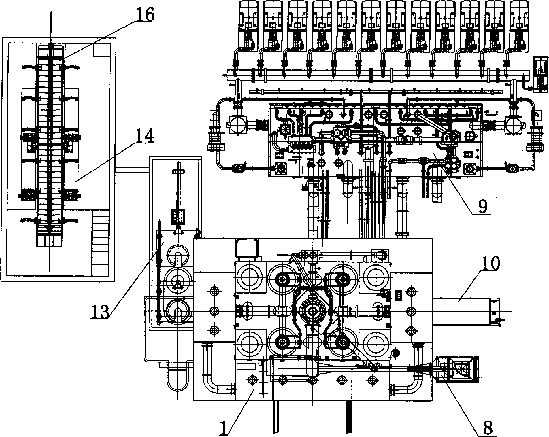 Titanium electrode products forming hydraulic press