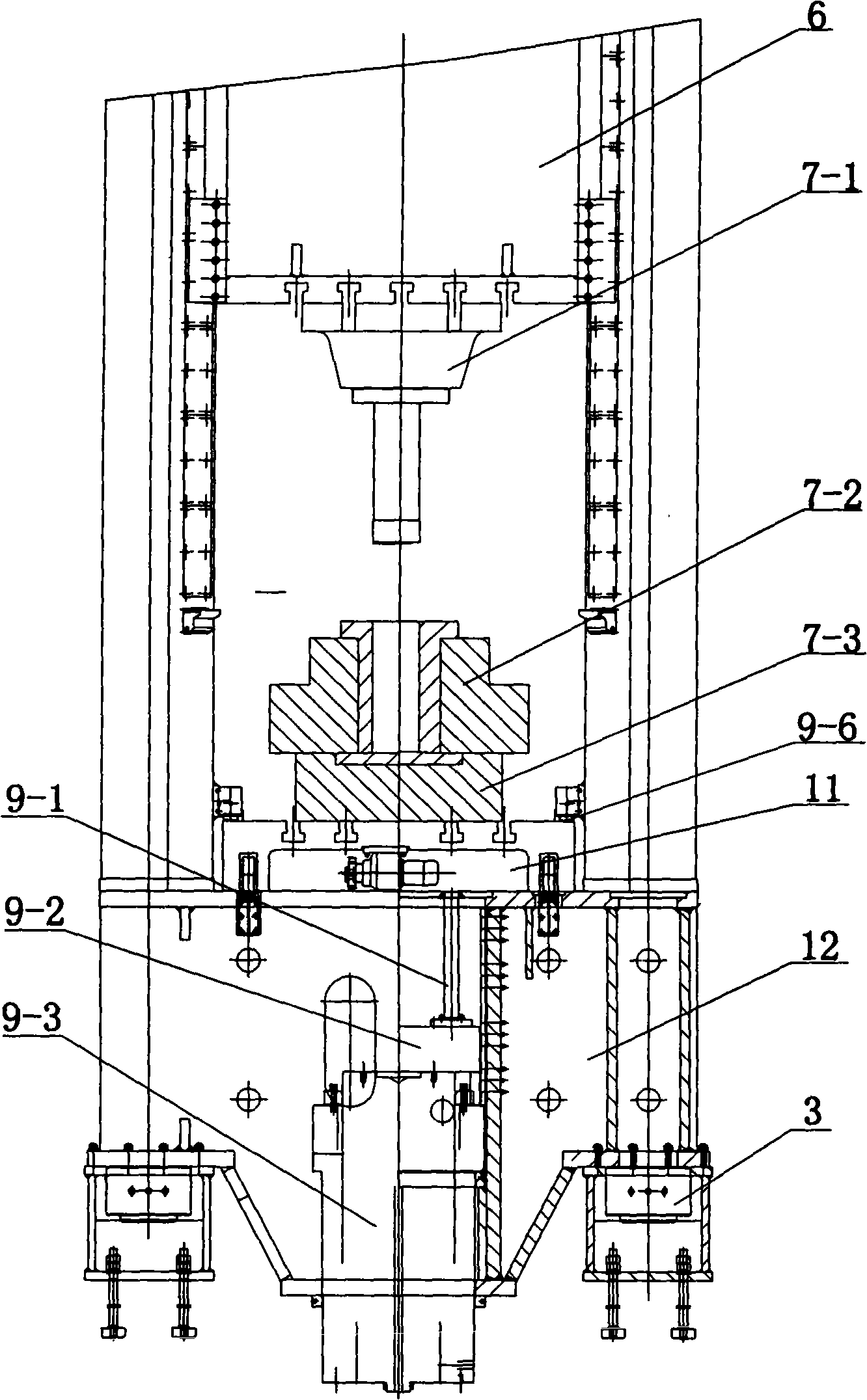 Titanium electrode products forming hydraulic press