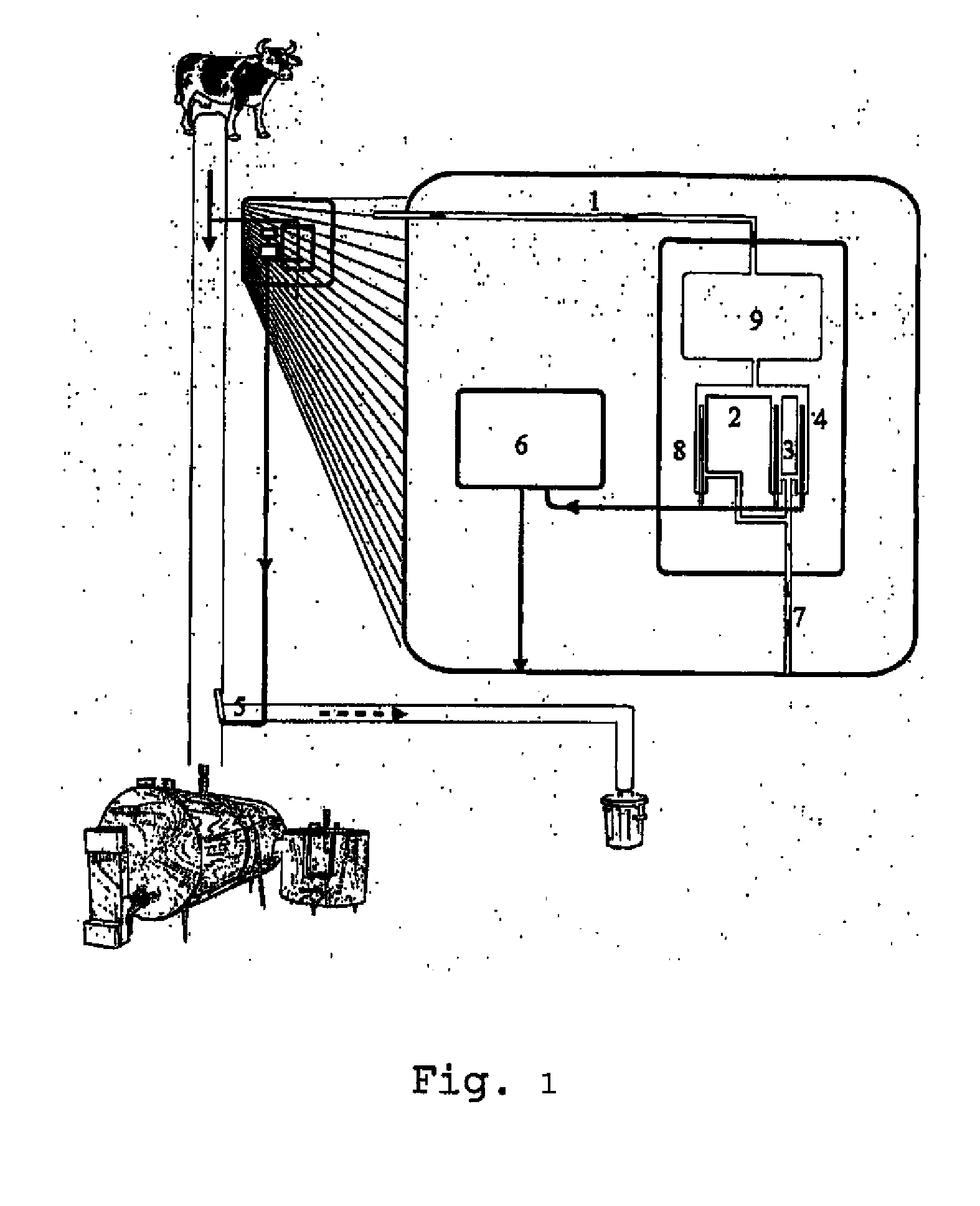 On-Line System, Method of its Calibration and Simultaneous Detection of Antibiotic Residues and Their Concentration in Milk