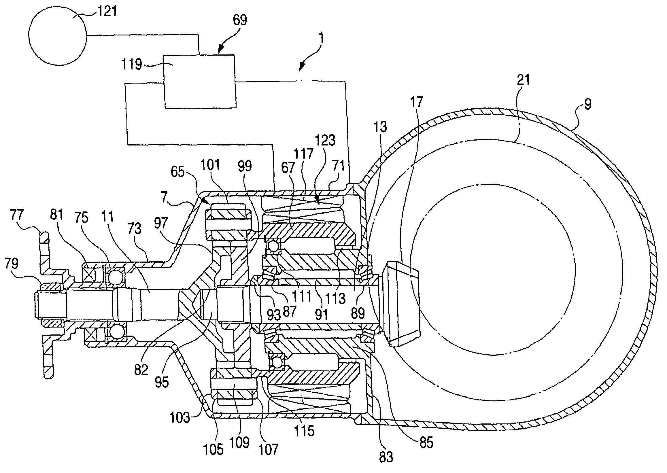 Rotatively driving apparatus