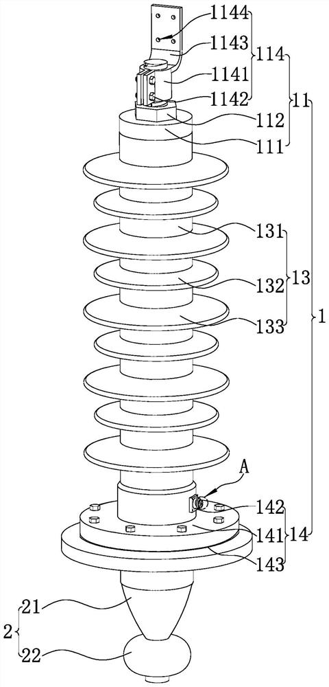 Capacitance voltage-sharing system for main insulation of impregnated fiber sleeve