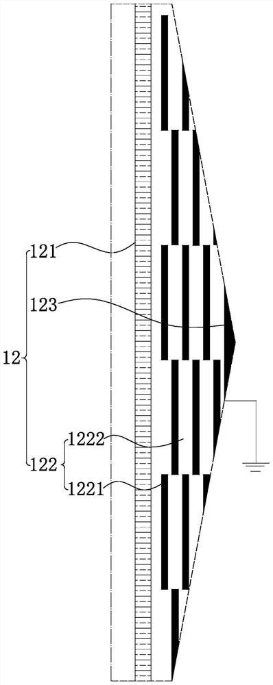 Capacitance voltage-sharing system for main insulation of impregnated fiber sleeve