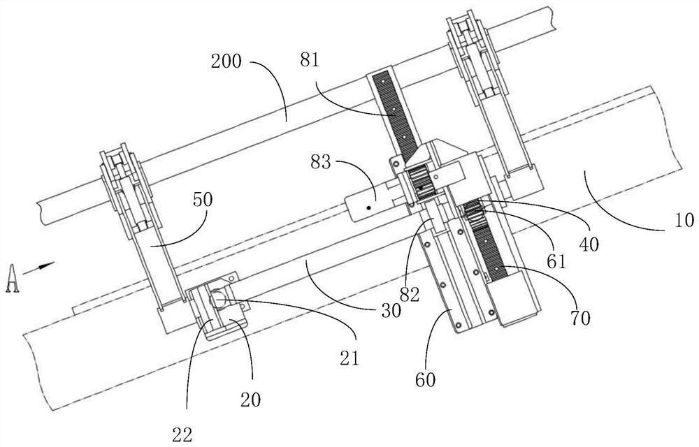 Lifting and overturning linkage drill rod dismounting and mounting equipment and drilling machine