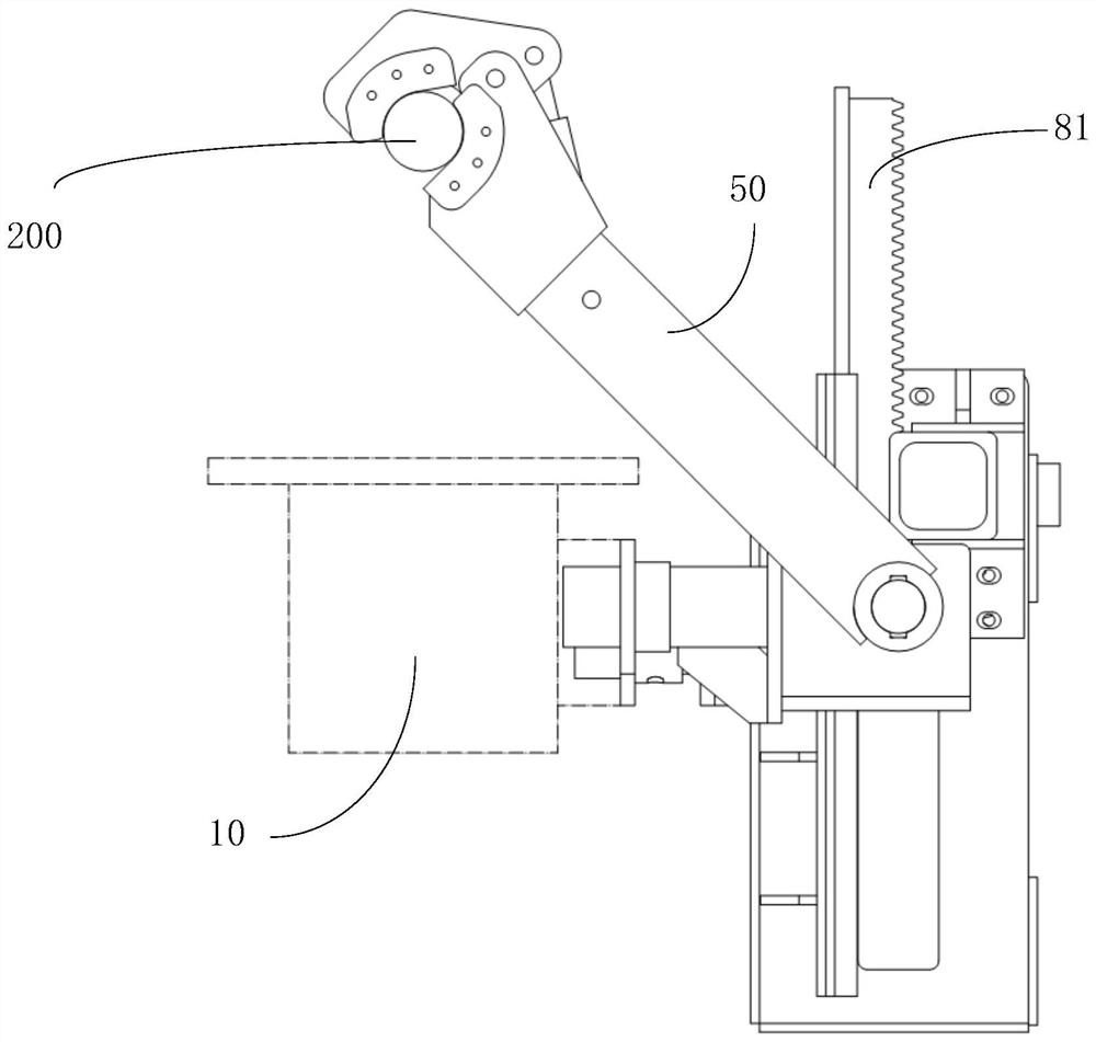 Lifting and overturning linkage drill rod dismounting and mounting equipment and drilling machine