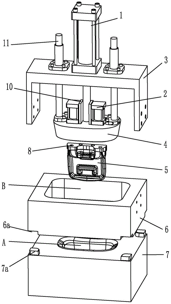 Seat headrest vertical foaming mold