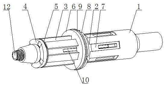 Axial sliding type marine riser cleaning device