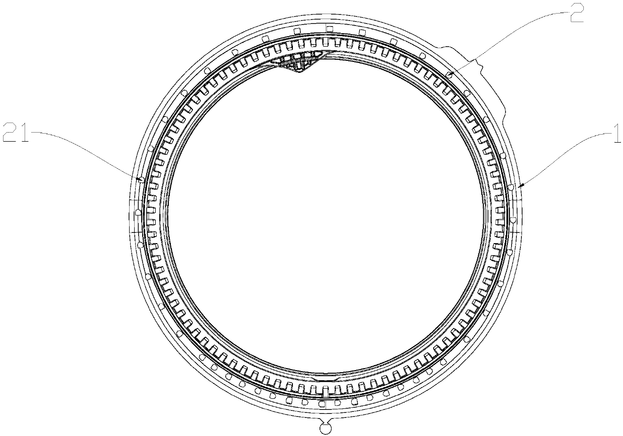 Ventilation structure for clothing treatment equipment and clothing treatment equipment