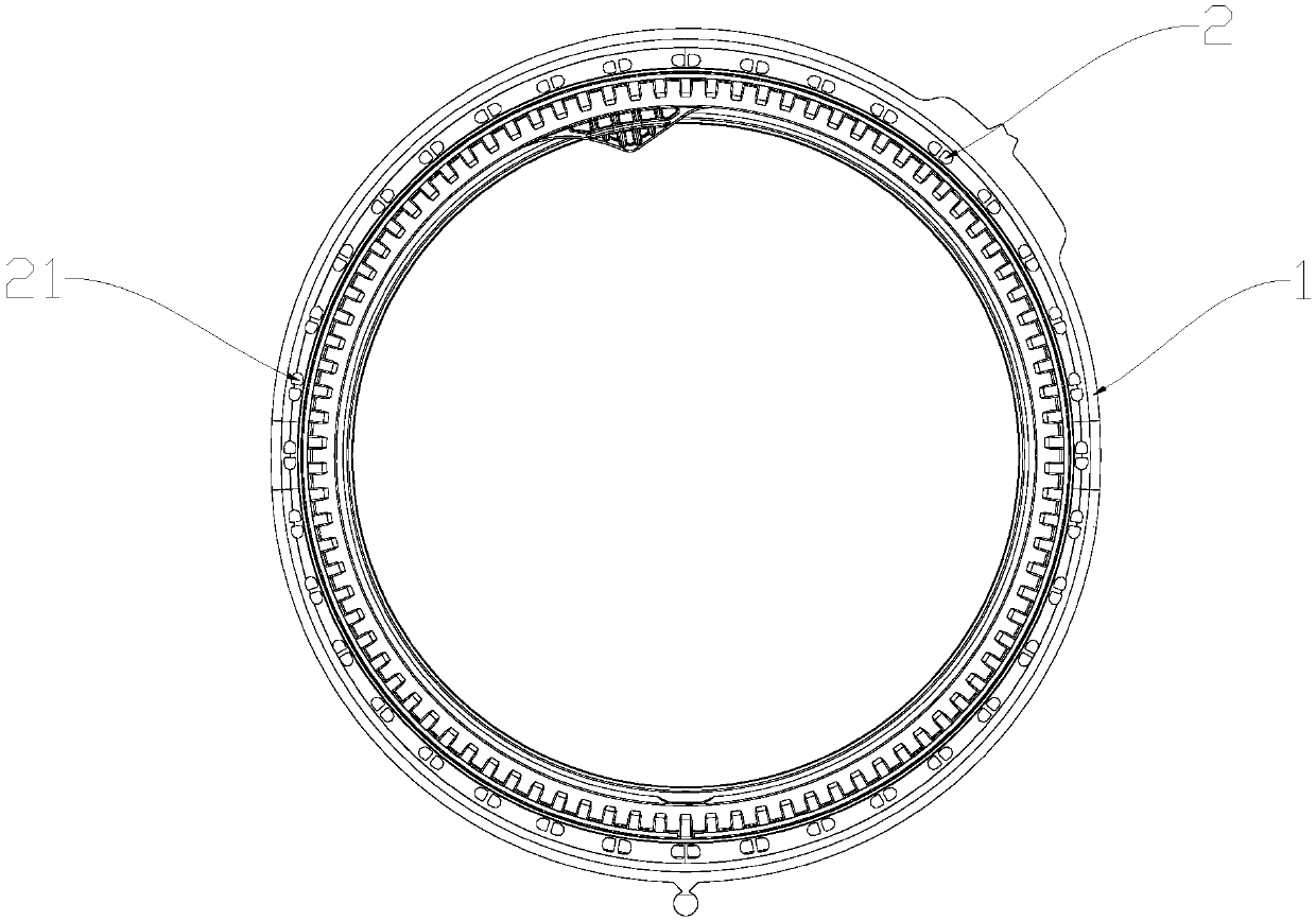 Ventilation structure for clothing treatment equipment and clothing treatment equipment