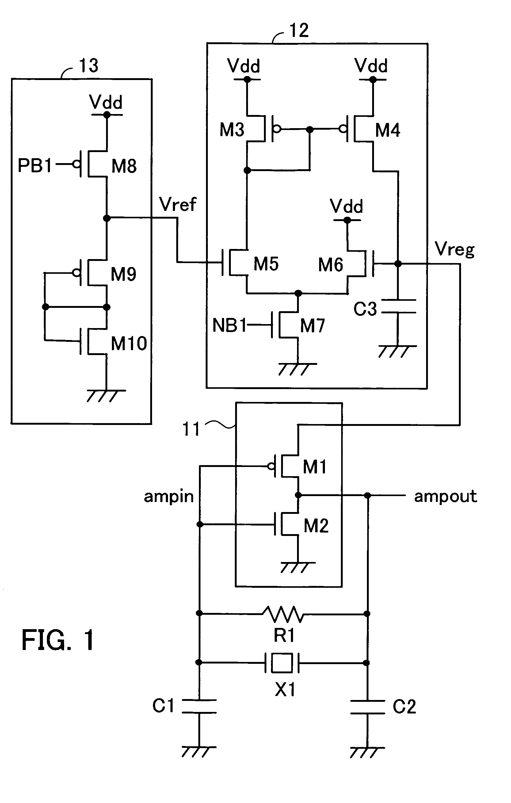 Crystal oscillation circuit