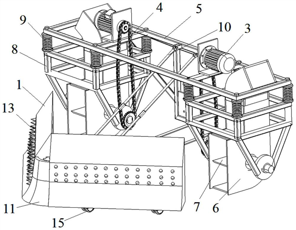 Vehicle-mounted snow sweeping device