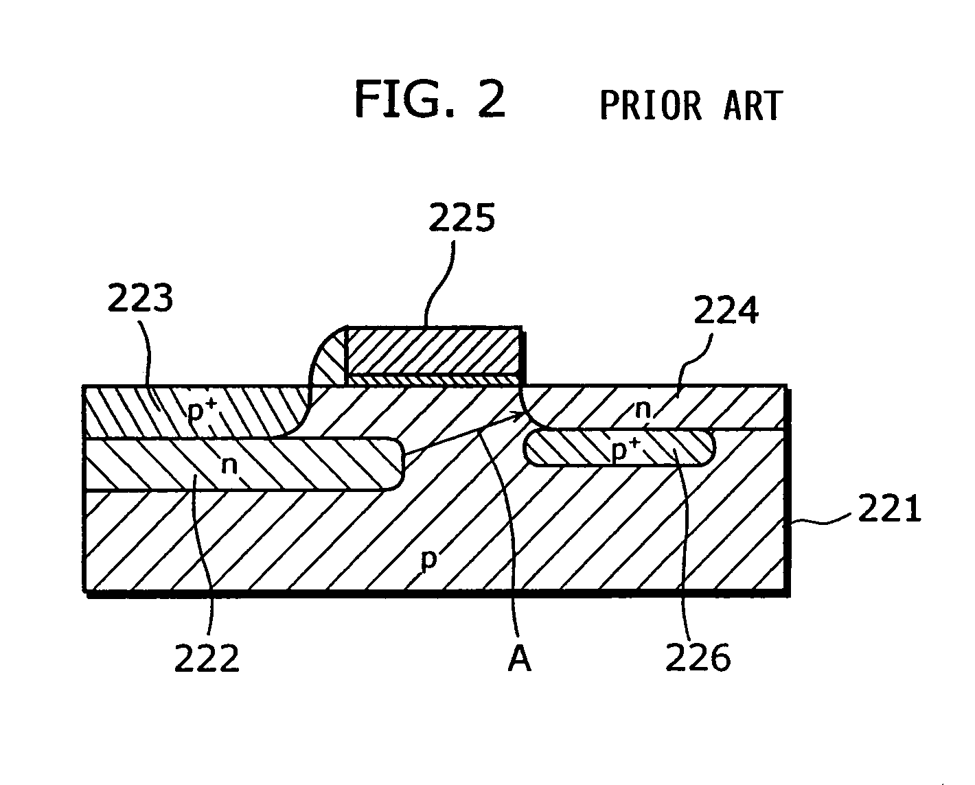 Solid-state imaging device having a punch-through stopper region positioned closer to a signal accumulation region than is an end of the drain region