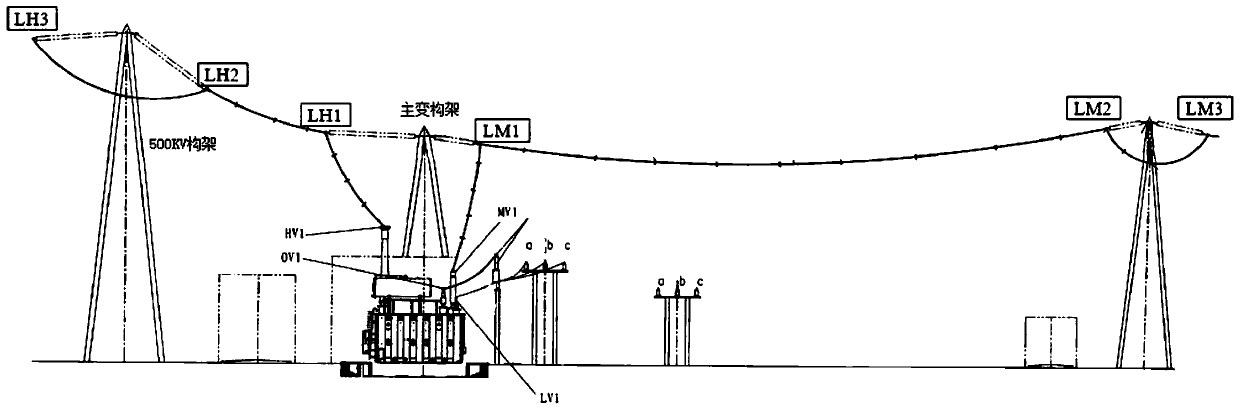 Method of testing dielectric dissipation factor and capacitance without removing high-voltage leads of transformer