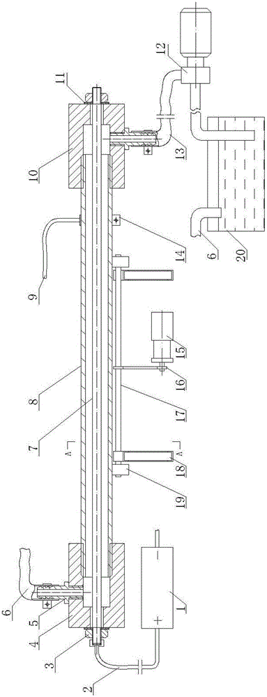 Swinging-type long-pipe inner wall electroplating method and electroplating equipment applying same