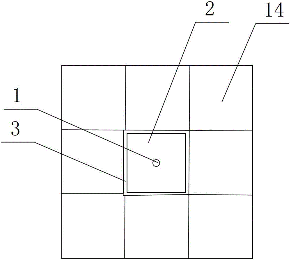 Hidden floor drain for bathroom in hotel and dwelling house