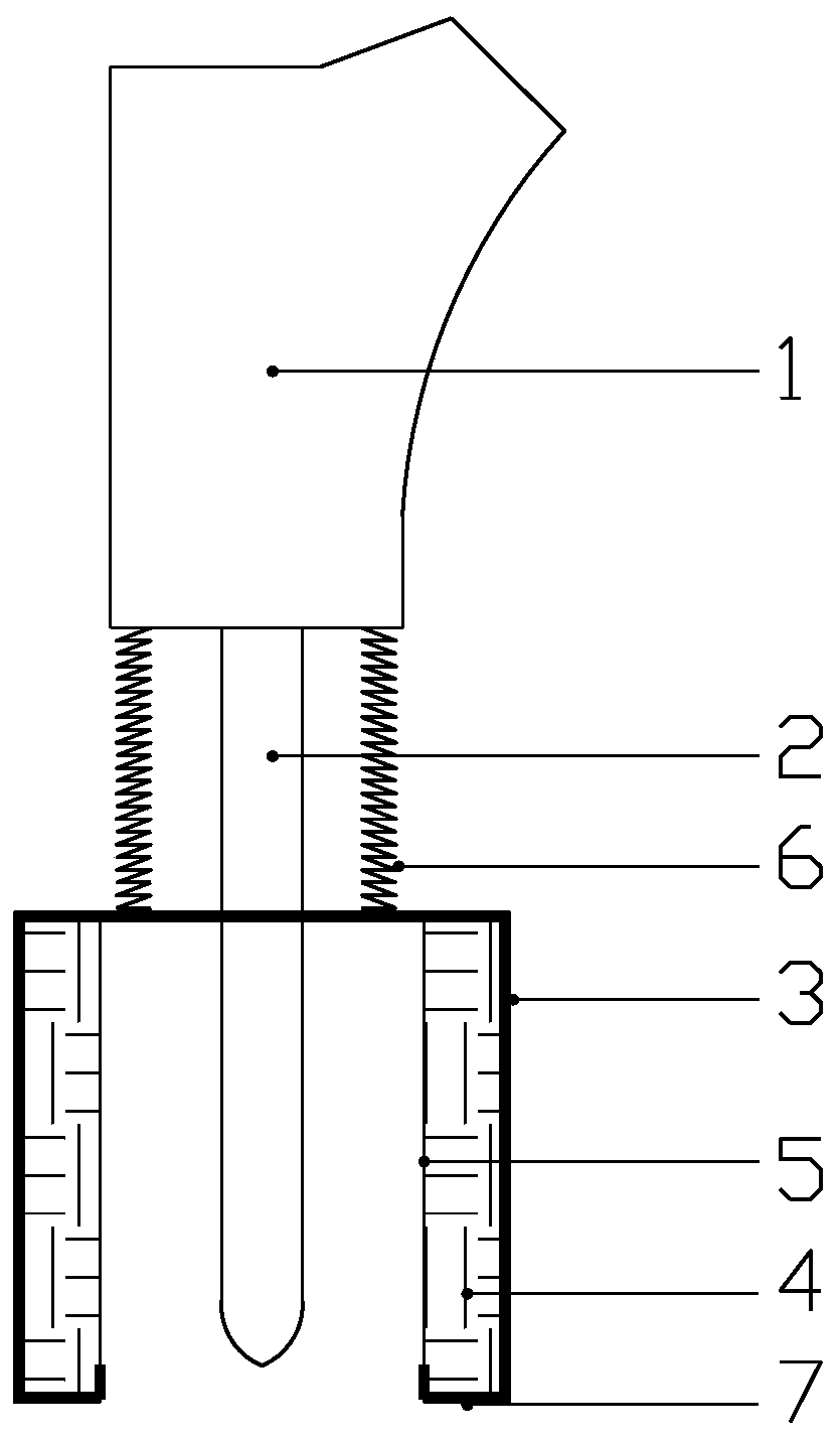 Excavator breaking hammer protection device and using method thereof