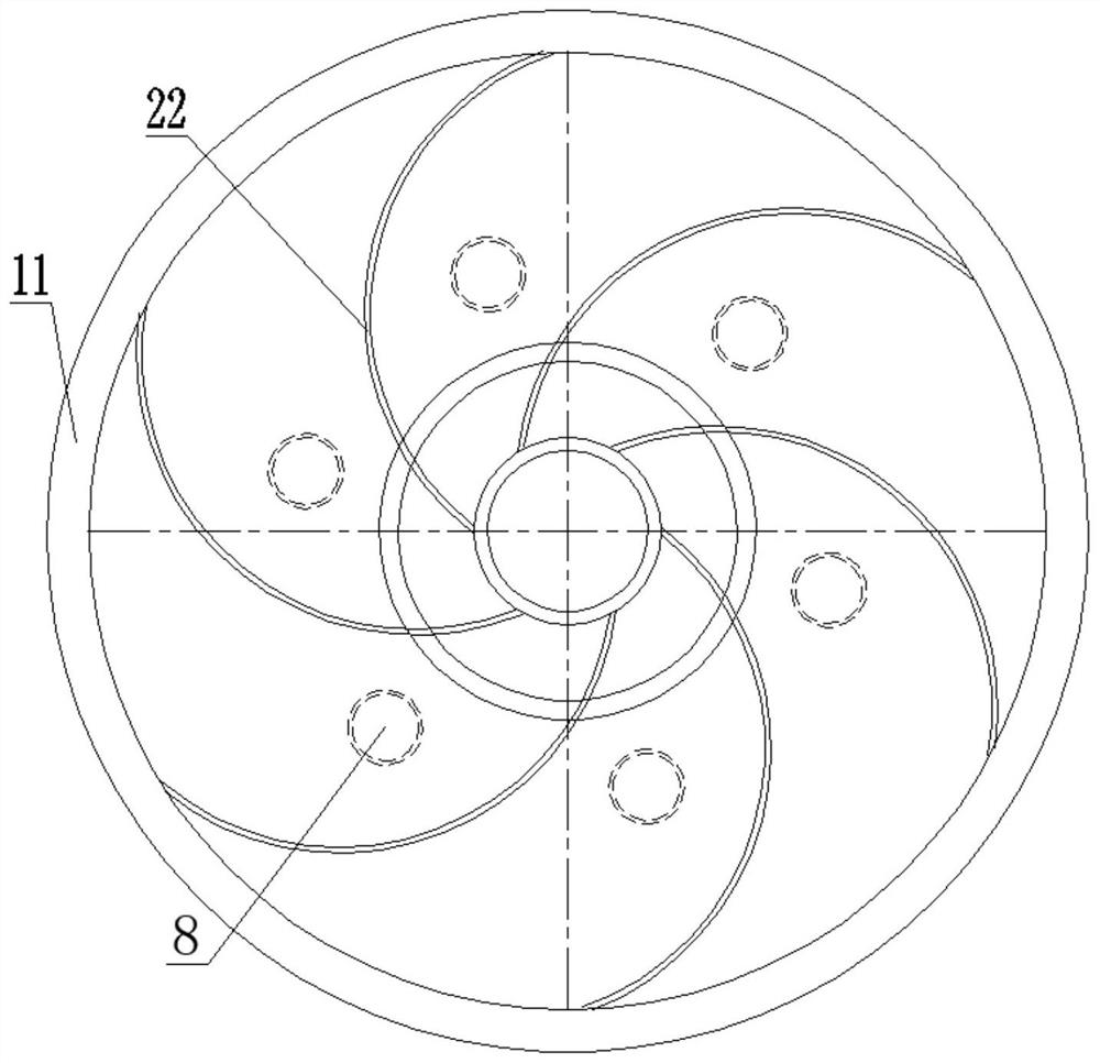 Large-outer-diameter narrow-runner impeller mold and impeller manufacturing method