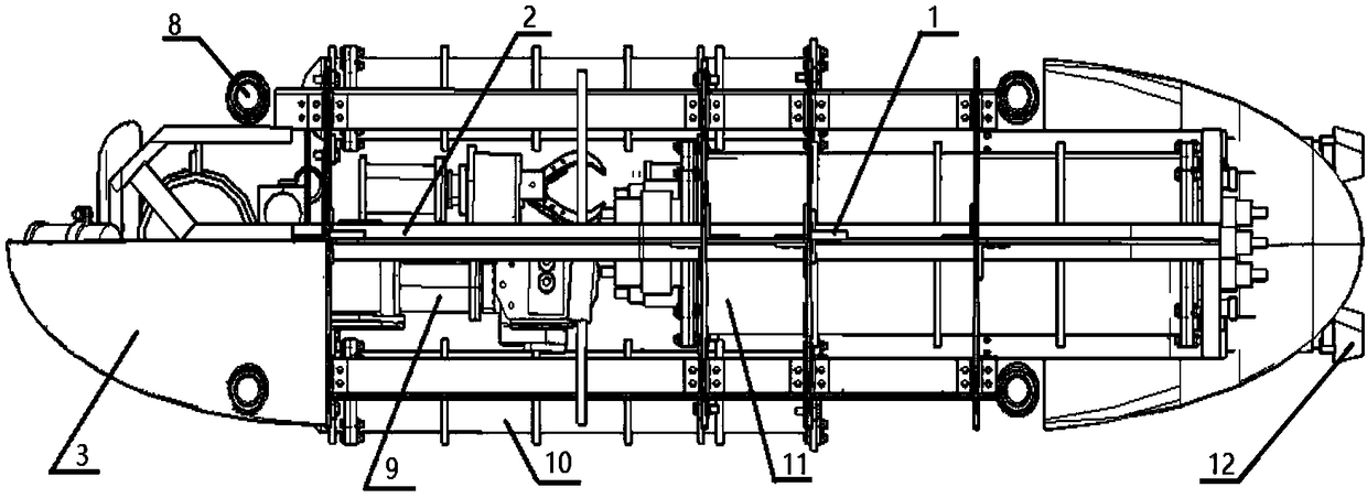 A three-body streamlined autonomous operating underwater robot platform