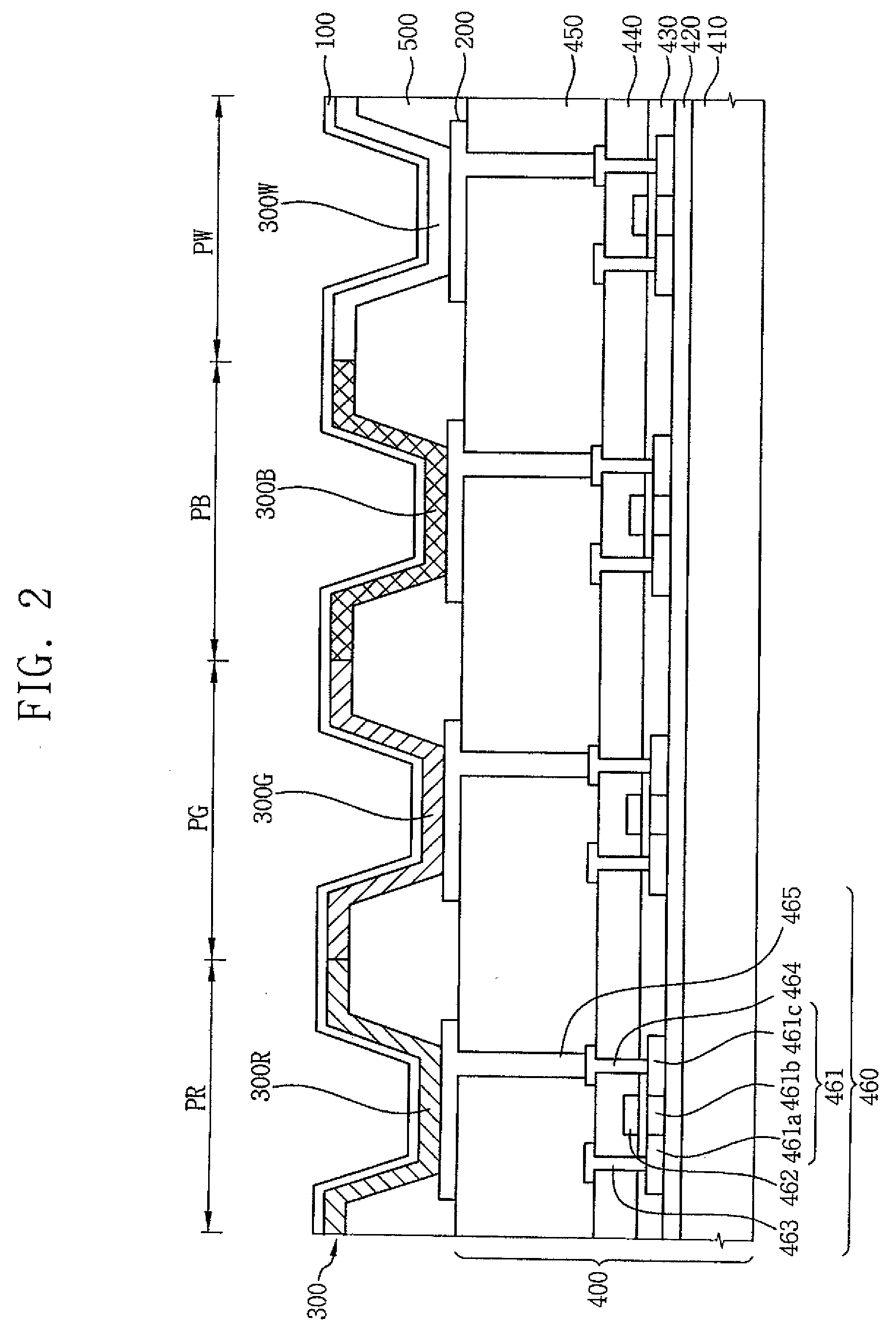 Organic electro-luminescent display device