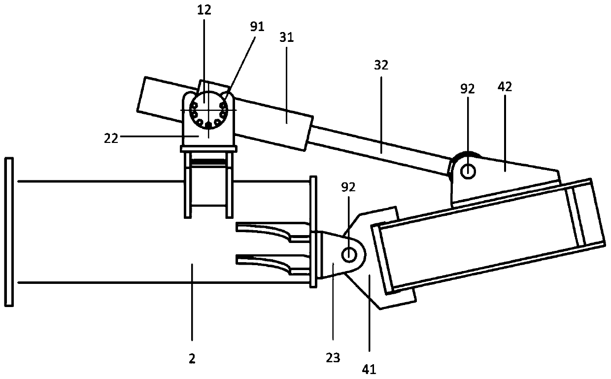 Device and method for simulating the operation of rake teeth of a dragging suction ship and performing parameter analysis and force measurement