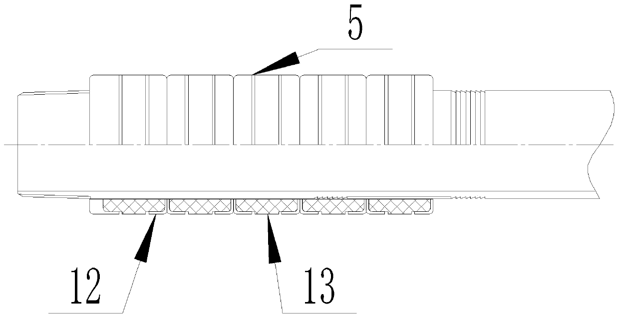 Drilling liner cementing tool with packer and cementing method