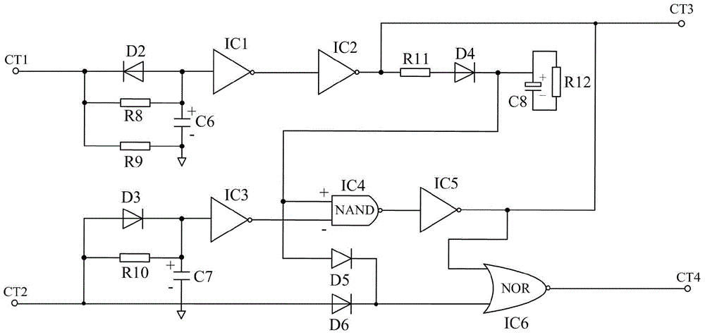 Combined protective logic amplification type blue light LED lamp protection system