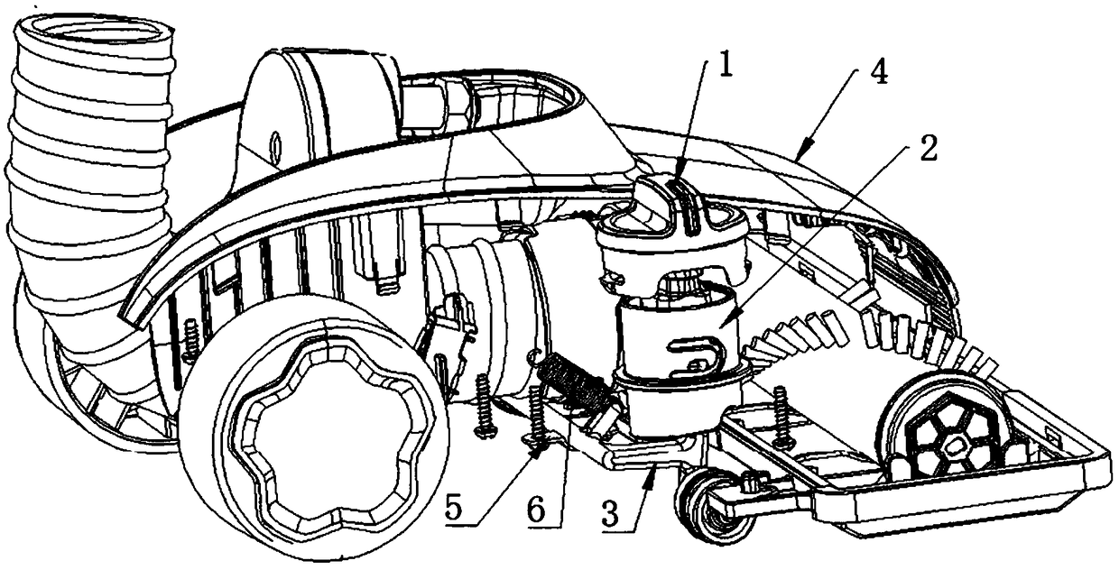 Lifting structure of axle assembly