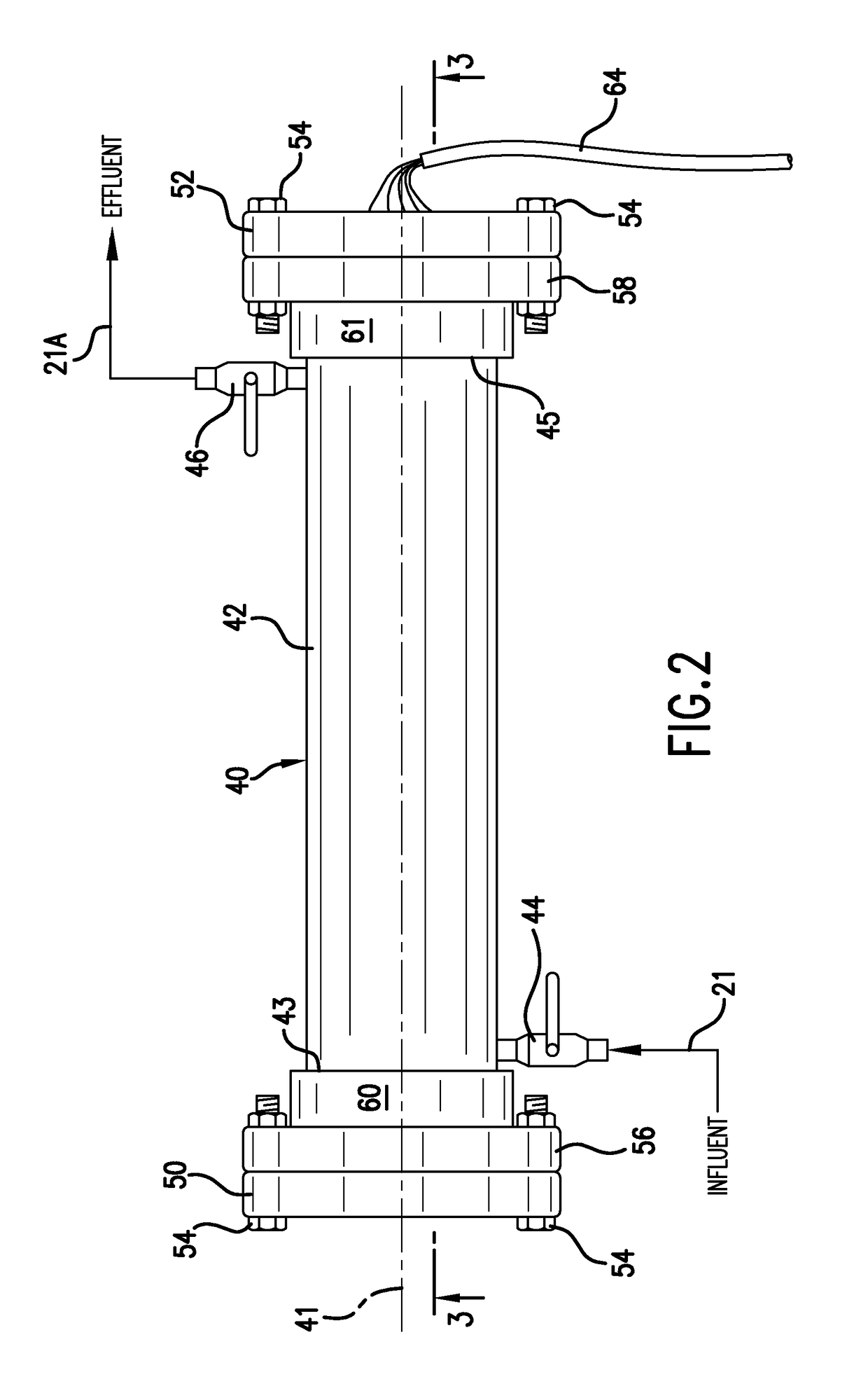 Electrochemical system and method for the treatment of water and wastewater